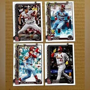 Lot of 4 St Louis Cardinals Baseball mlb topps cards